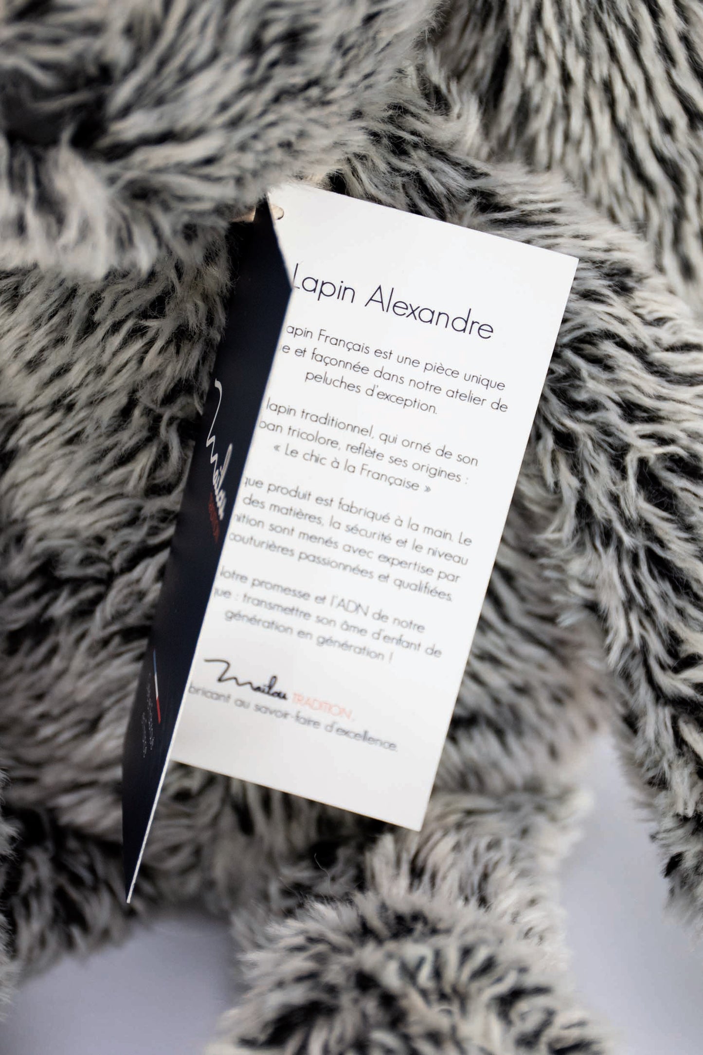 Peluche Lapin Alexandre - le Frenchy qui a du style