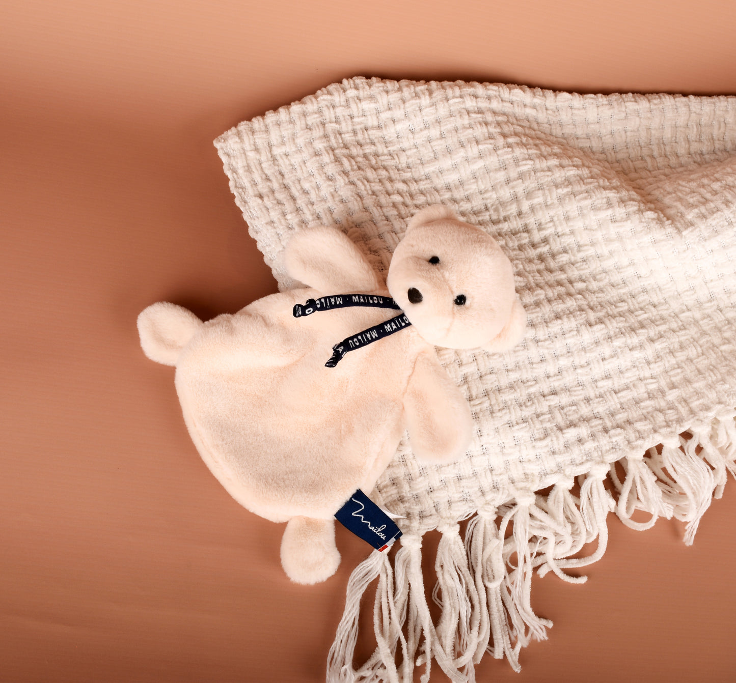 Doudou Ourson ivoire - Maxi douceur Made in France