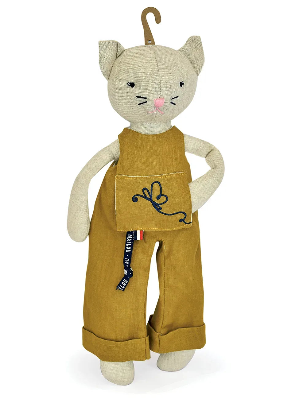 Perlipopette plush toys in natural linen - Made in France