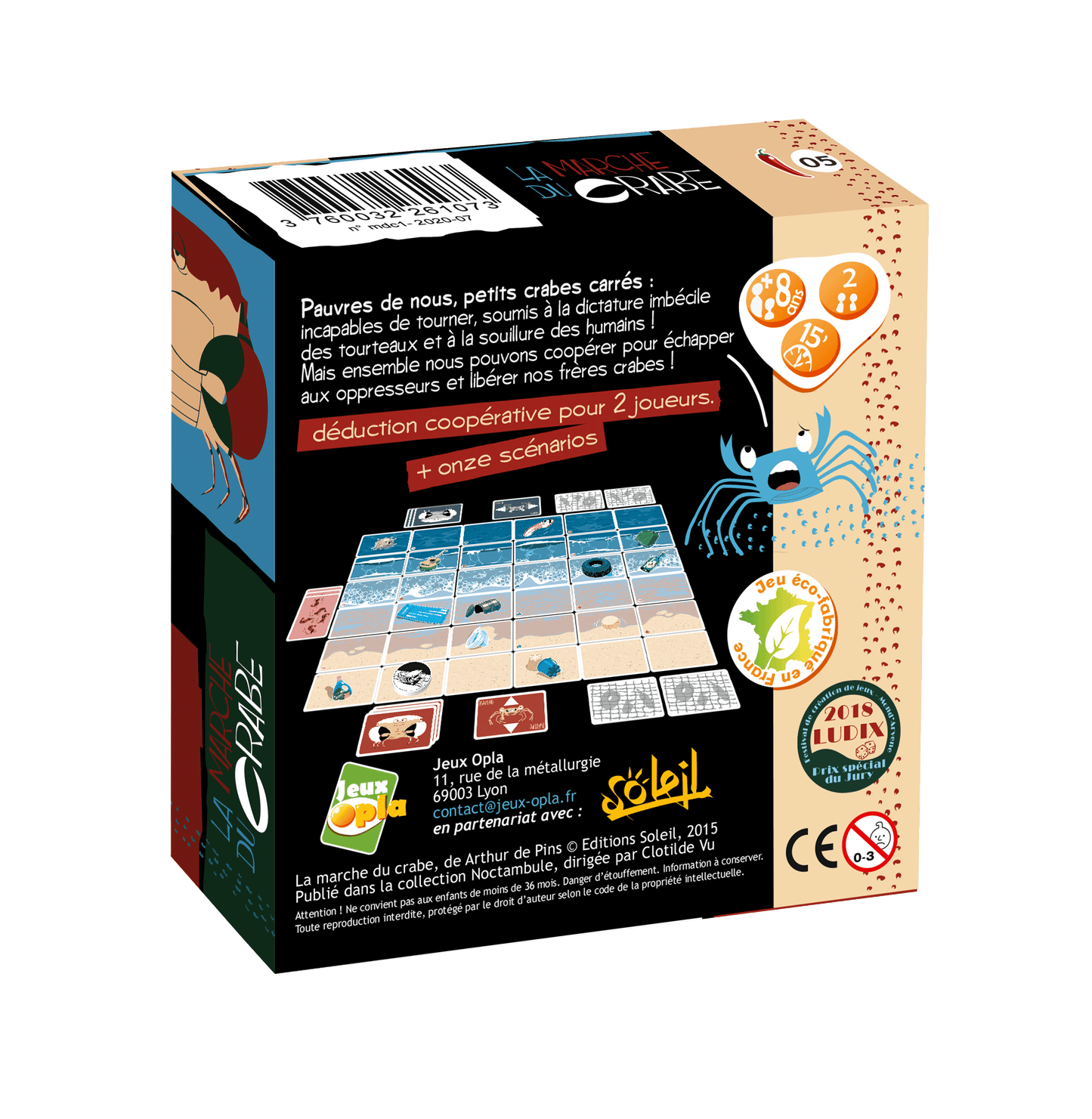 Jeu pollution océan la marche du crabe