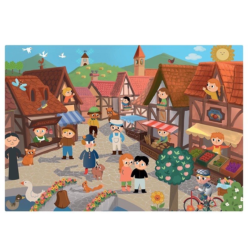 2x24 piece educational puzzles for children - Made in France