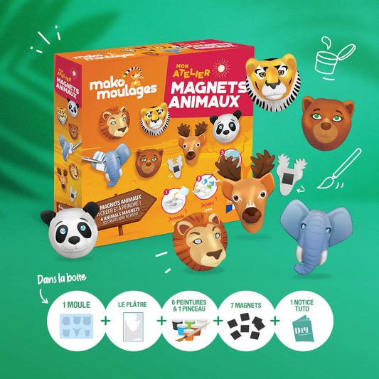 Mon Atelier Magnets Animaux - Made in France - Mako Moulages