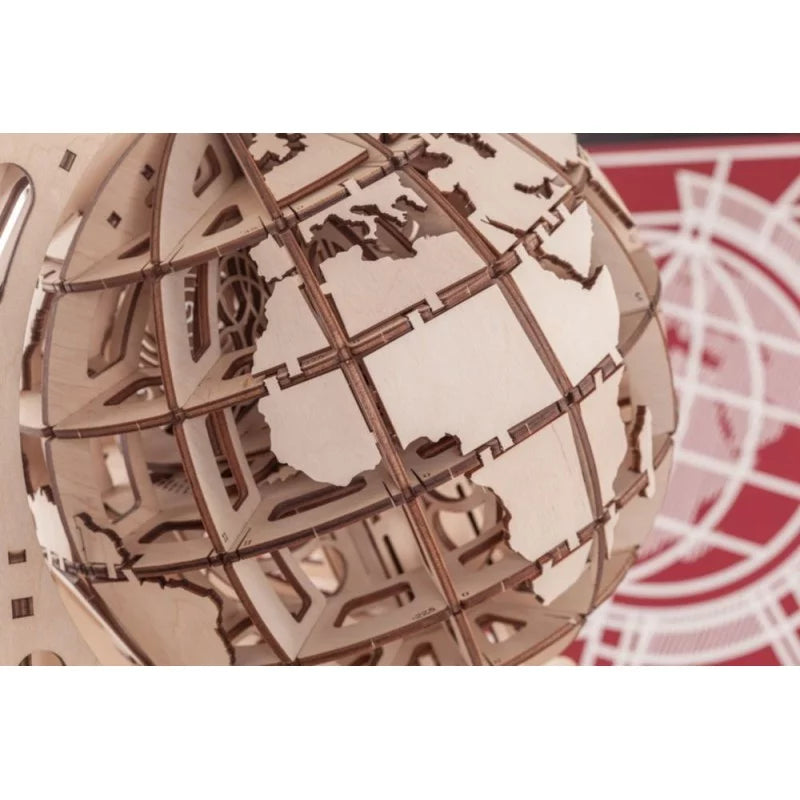 Globe puzzle 3D en bois