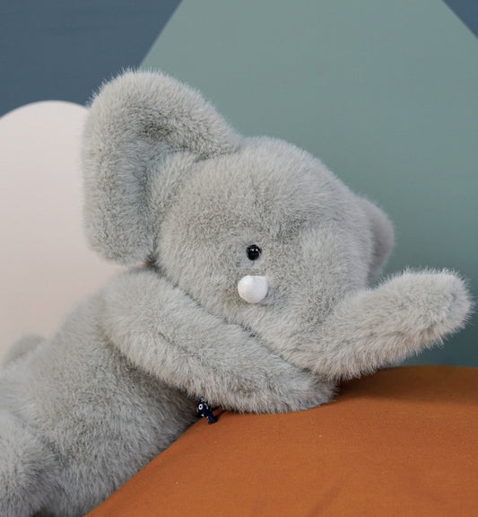 peluche éléphant gris fabriquée en France