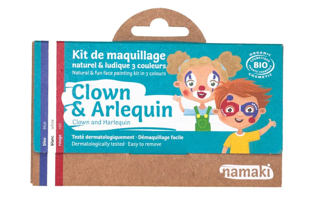 Kit maquillage BIO  3 couleurs clown & arlequin - Namaki -