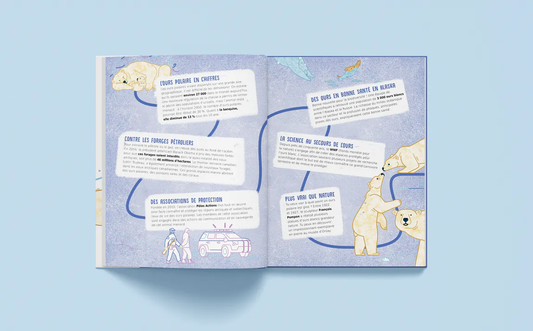 Suis du doigt l'Ours polaire - La Cabane bleue