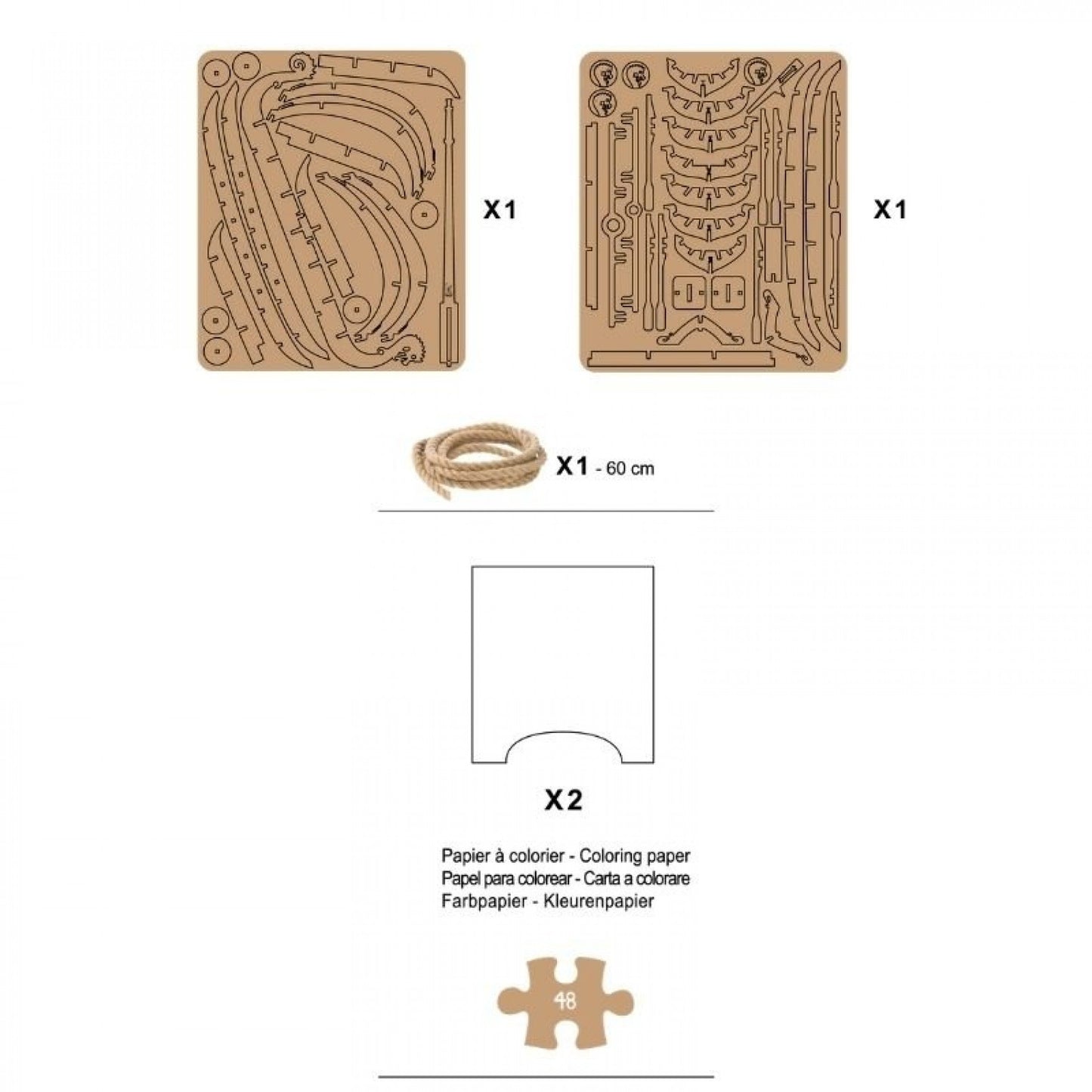 La maquette Drakkar rouge - Made in France