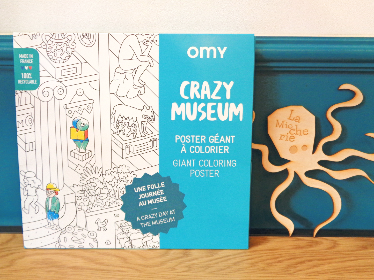 Poster Coloriage géant Crazy Museum - Made in France - Omy