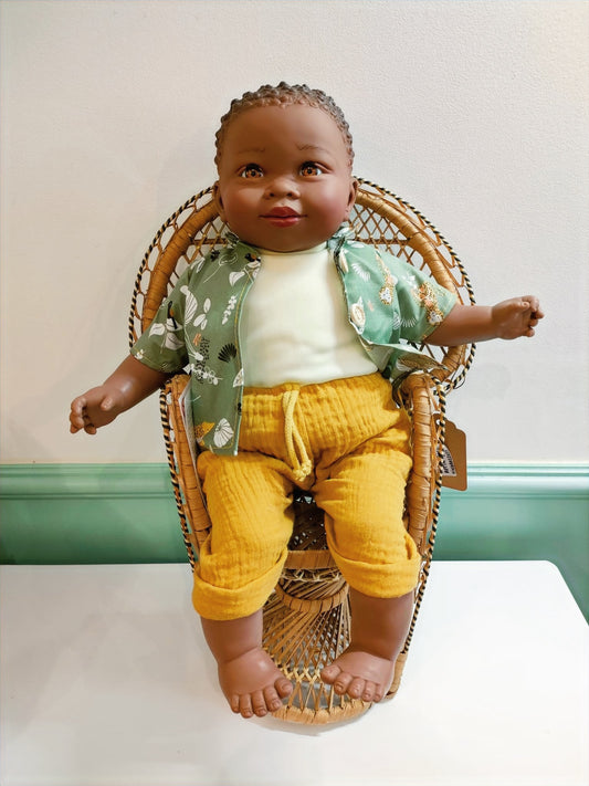 Poupée noire garçon Amir 45 cm - Made in Espagne