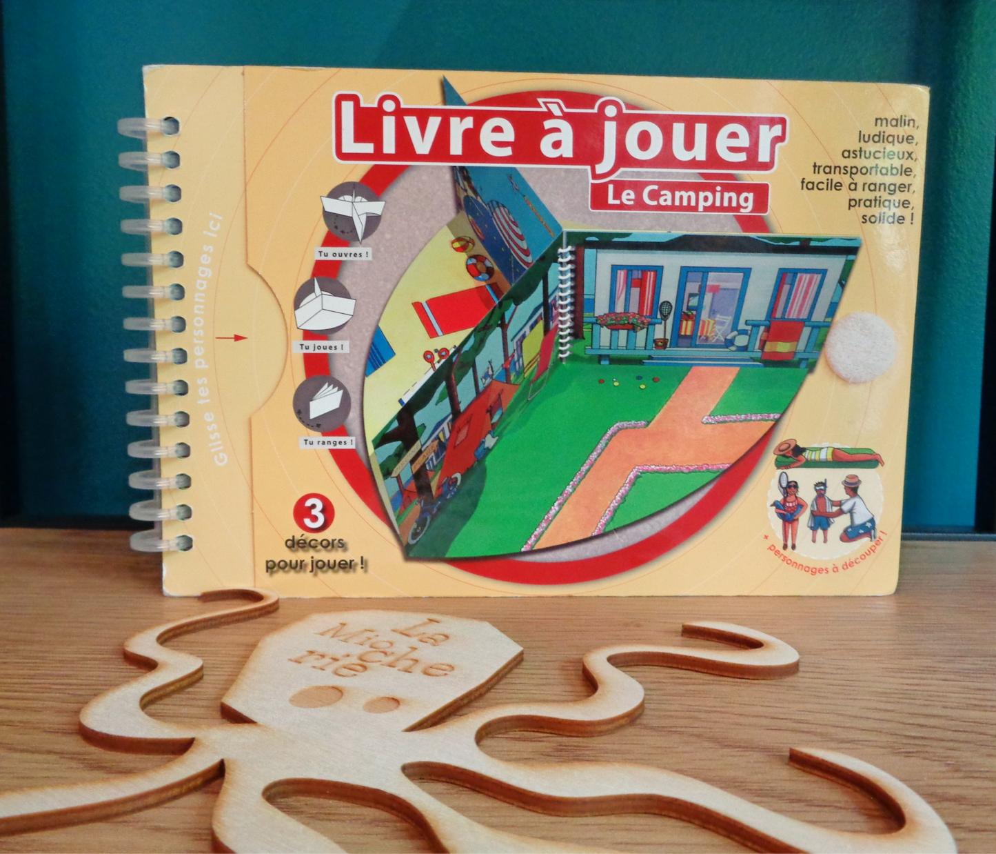 Livre à jouer Le Camping - Made in France - Mademoiselle cartonne