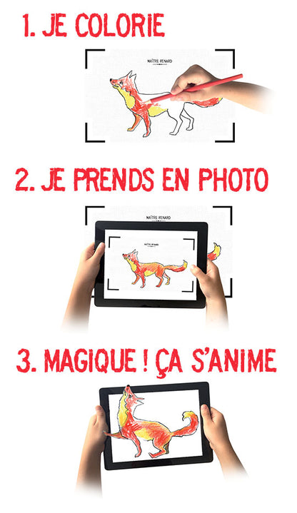 Animated coloring book The Fables of La Fontaine volume 1 - Made in France - Editions Animées