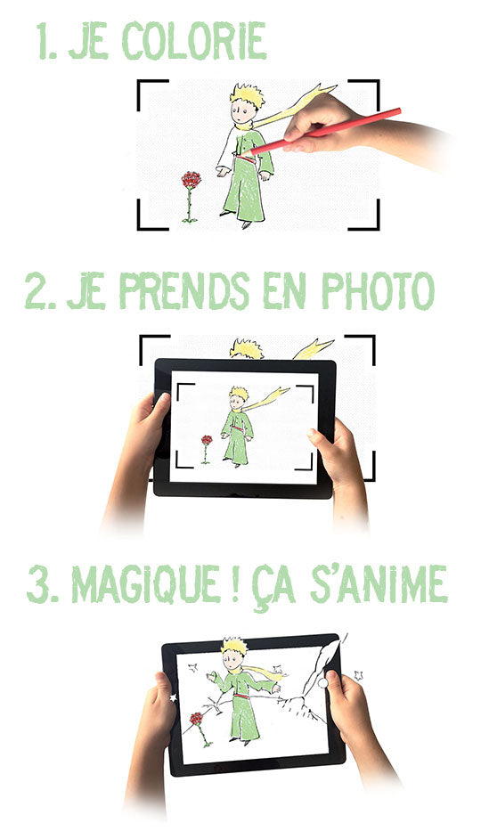 Cahier de coloriage animé Le Petit Prince - Made in France - Editions Animées