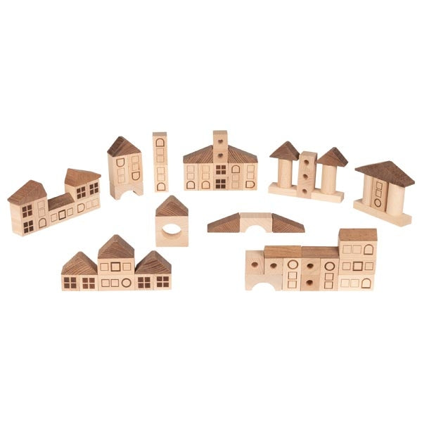 Jeu de construction Ma Ville en bois massif - Made in Europe - Goki