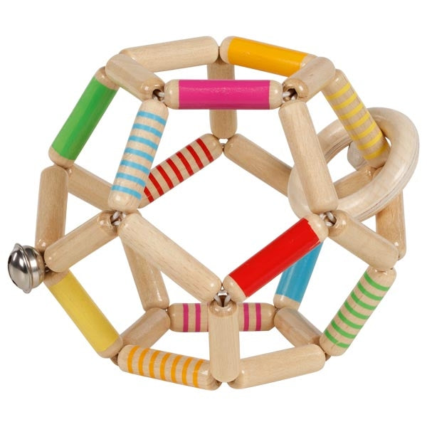 The flexible wooden ball rattle - Goki
