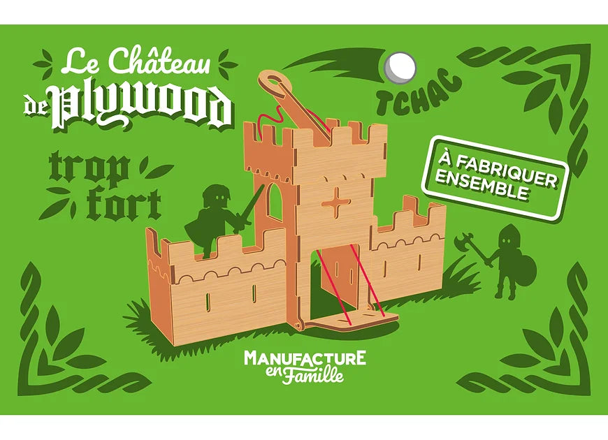 Plywood Castle kit to make - Made in France - Family manufacturing