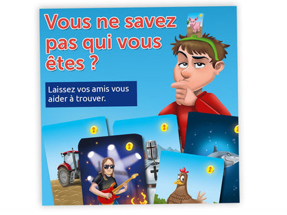 Jeu découvrir carte sur la tête 