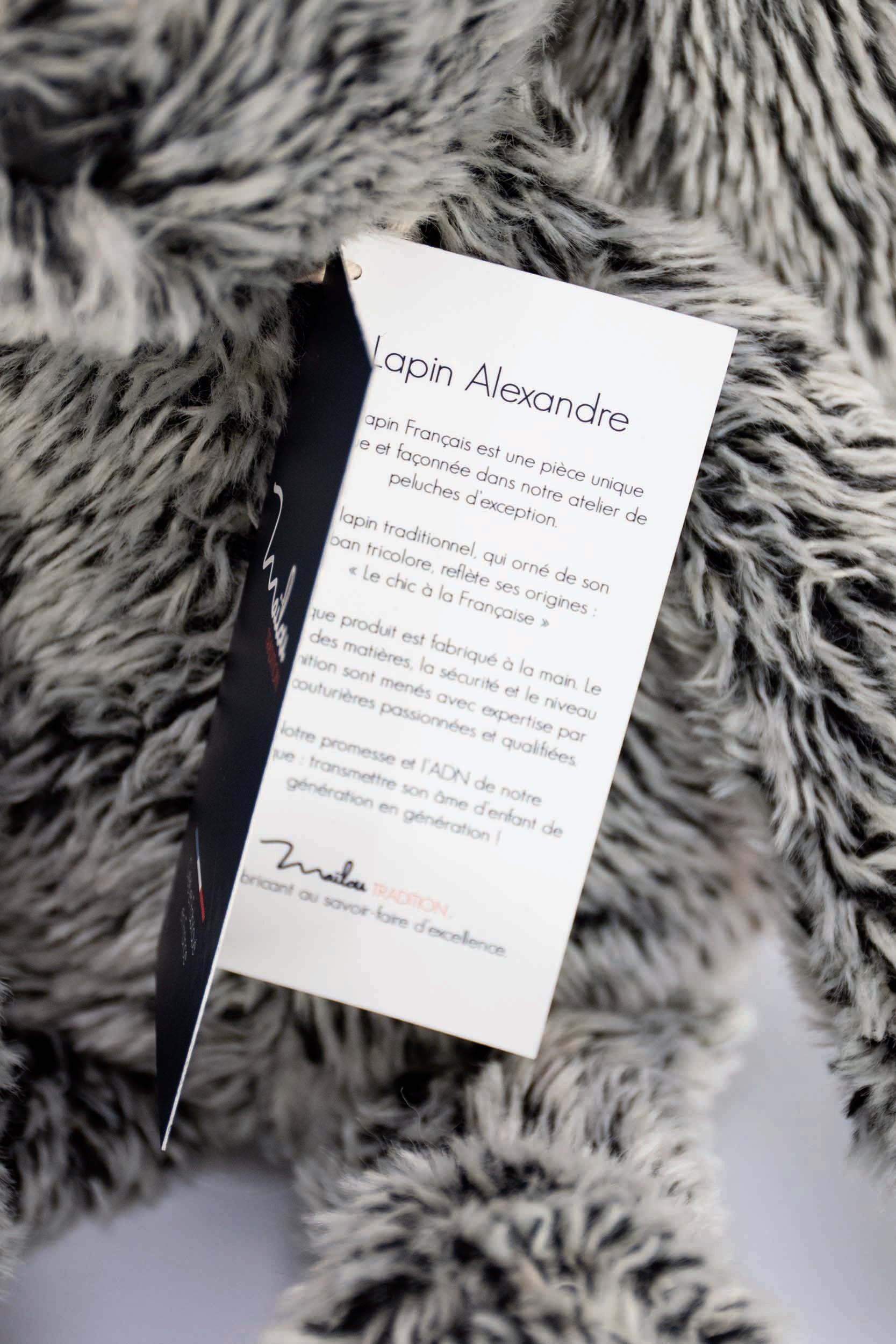 Peluche Lapin Alexandre - le Frenchy qui a du style