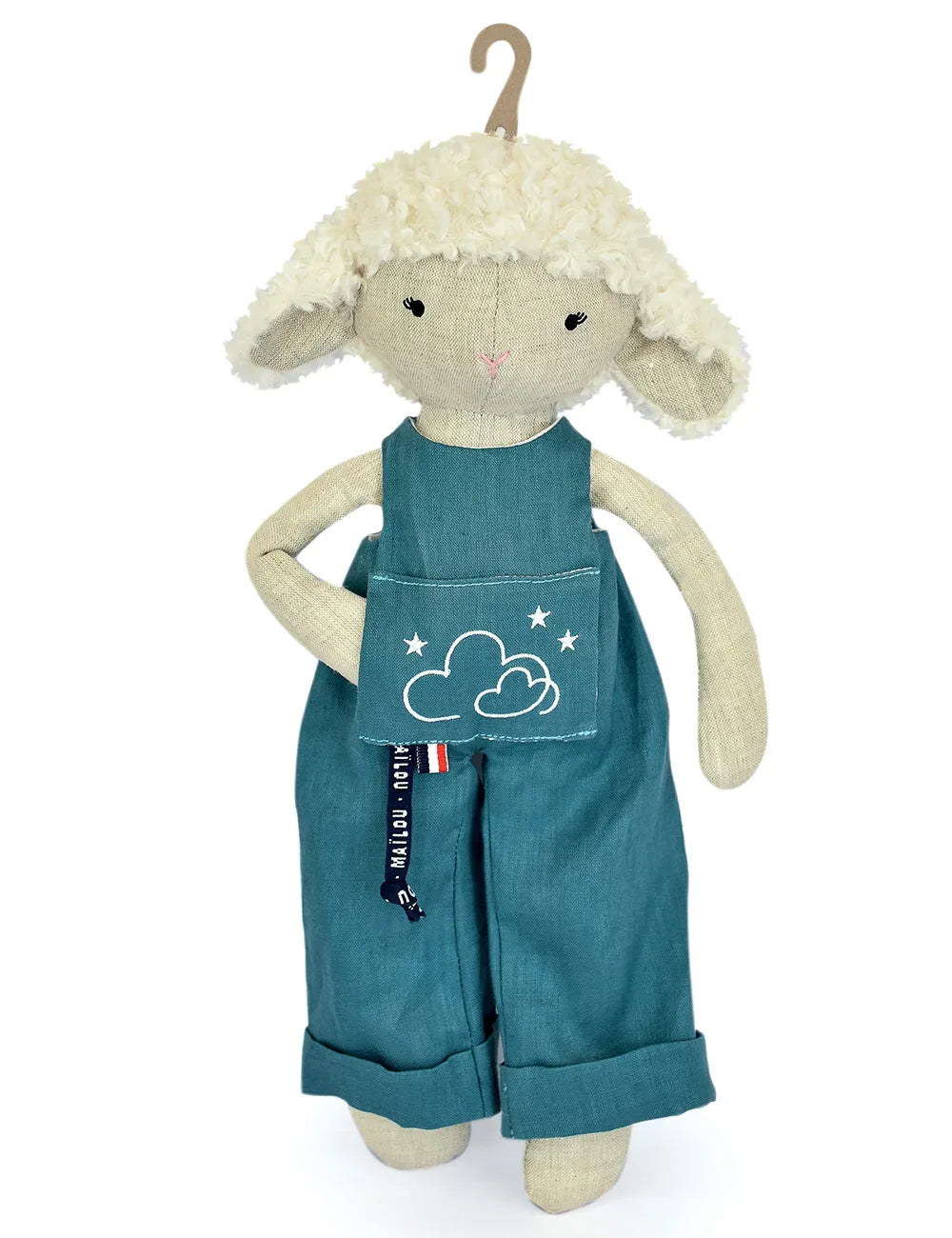 Peluches Perlipopette en lin naturel - couleur au choix