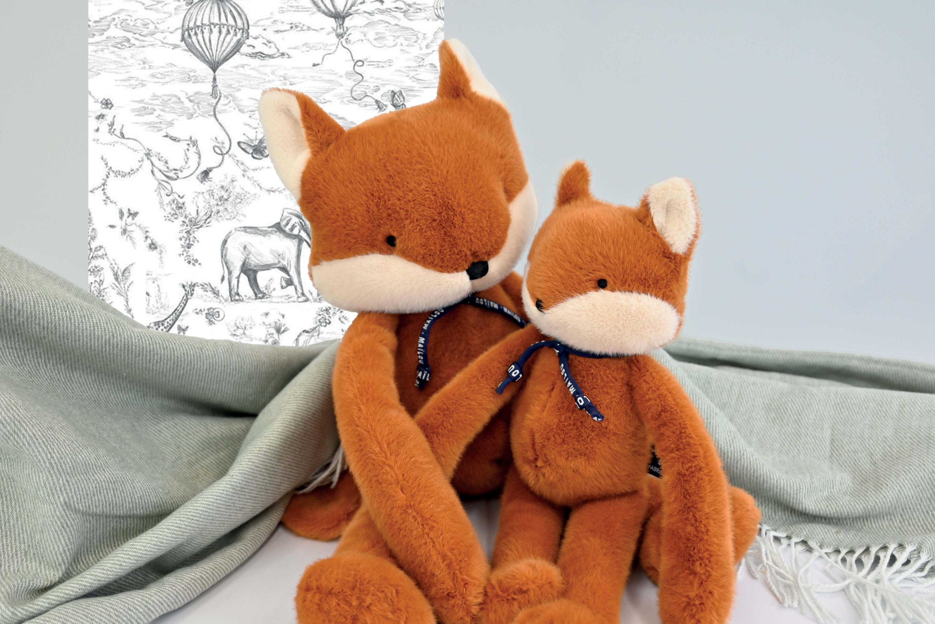 Peluche renard extra-douce Méloé made in France