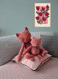 Peluche chat rose extra-douce Méloé - Bretagne