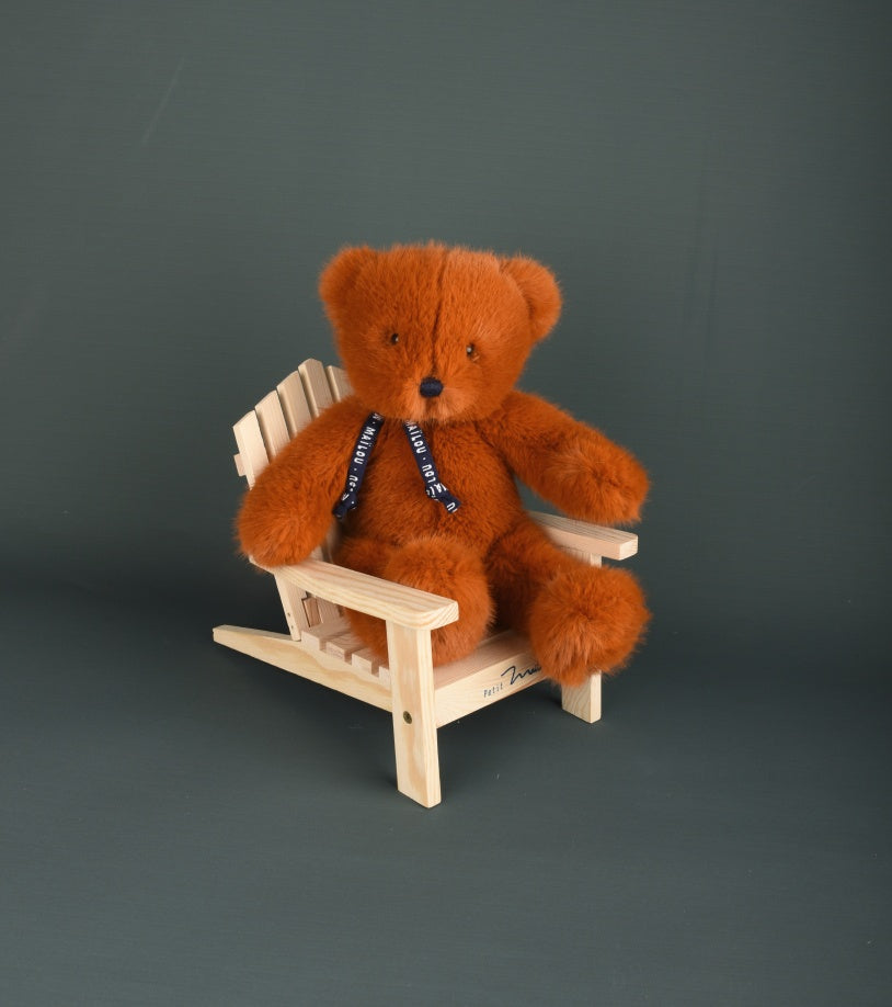 Ours en peluche roux made in france