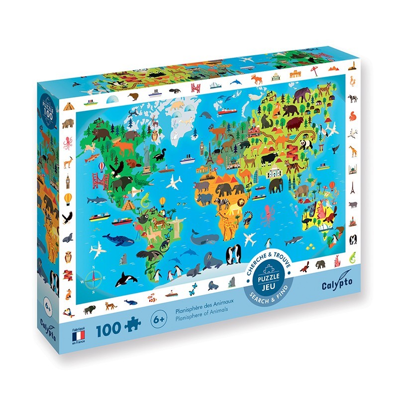 Puzzle Cherche & Trouve 100 pièces pour enfant de 6 ans - Made in France
