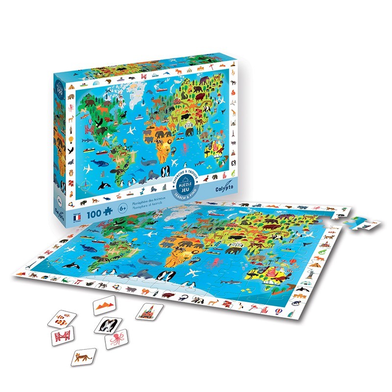 Jeu de puzzle Cherche & Trouve 100 pièces, 4 modèles au choix