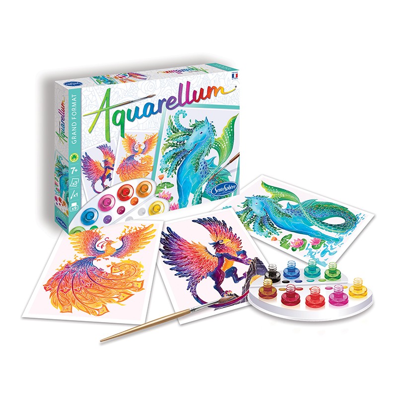 Grand Aquarellum Animaux mythiques - Made in France - Sentosphere
