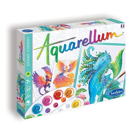 Grand Aquarellum Animaux mythiques - Initiation à l'aquarelle