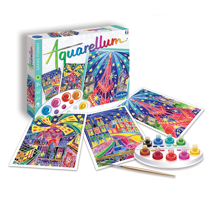 The giant aquarellum "Paris by night" - made in France - Sentosphere