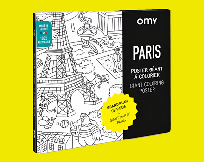 Poster coloriage géant Paris - Coloriage fun et Made in France