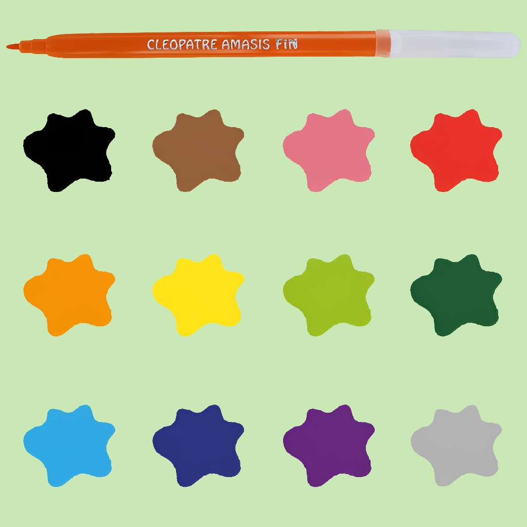 12 feutres ultra-lavables pointe fine