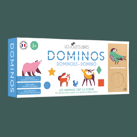 Mes jolis dominos en bois formes et animaux