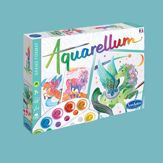 Grand Aquarellum Licornes et pégases - Initiation à l'aquarelle