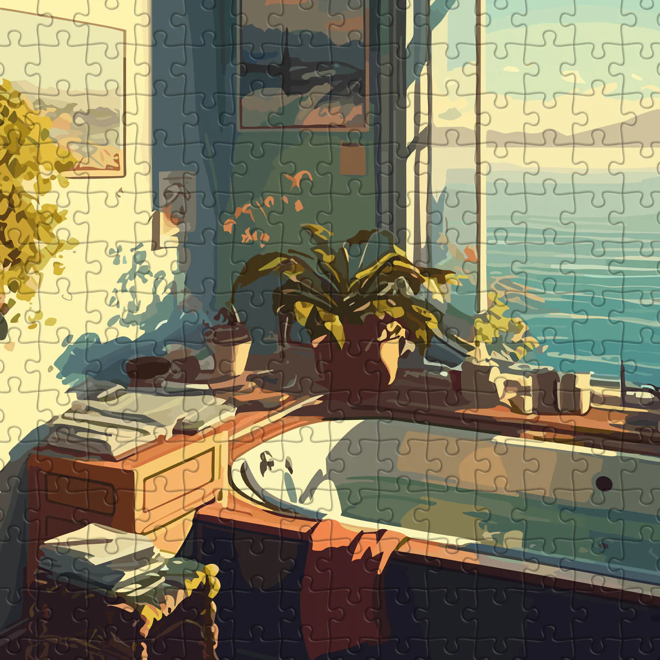 Puzzle 1000 pièces Bain Voyons : Un Univers Poétique à Assembler