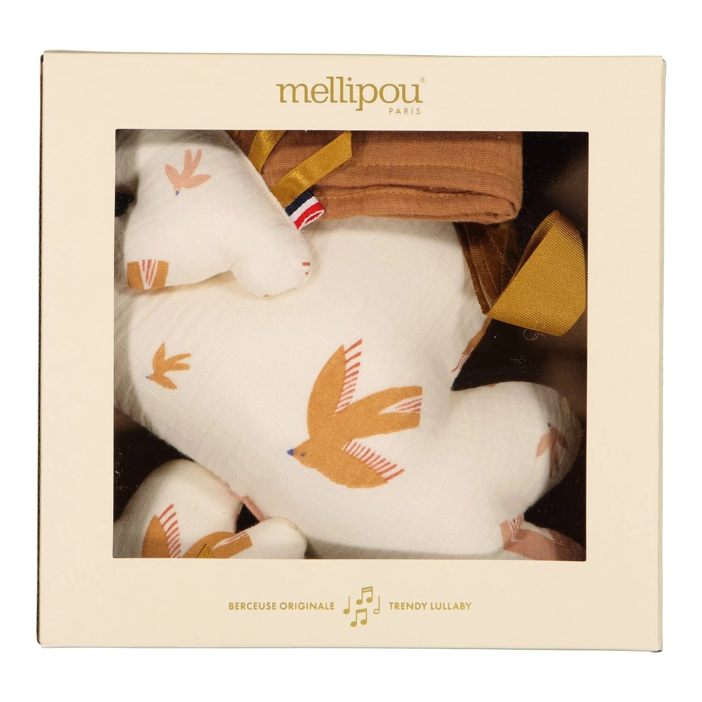 Coffret Naissance: Doudou lange et Boîte à Musique Made in France