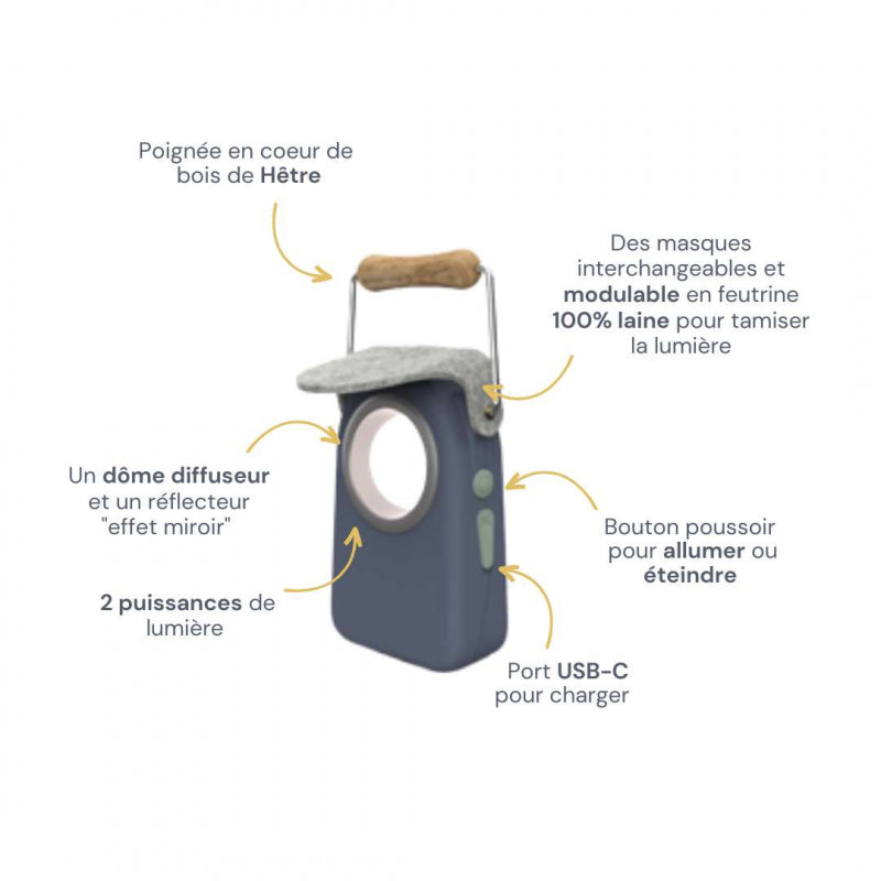 Coffret lampe de poche étanche 5 en 1 Kivala - Made in France - Maison Polochon