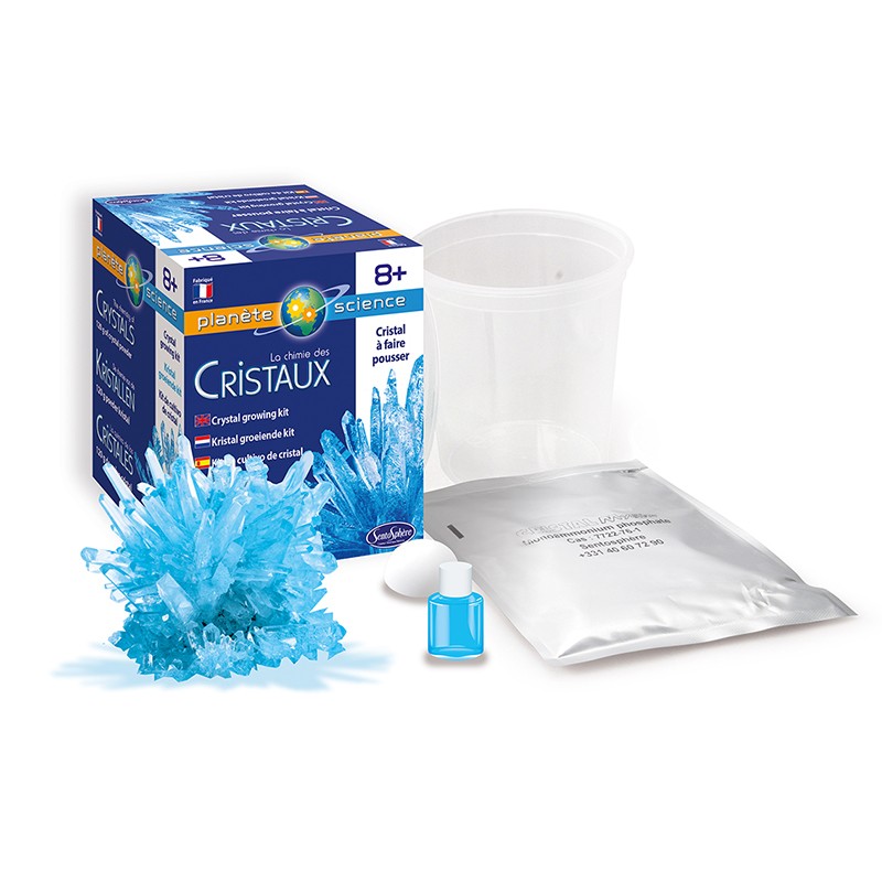 Kit pour faire pousser un cristal bleu