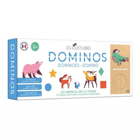 Mes jolis dominos en bois formes et animaux