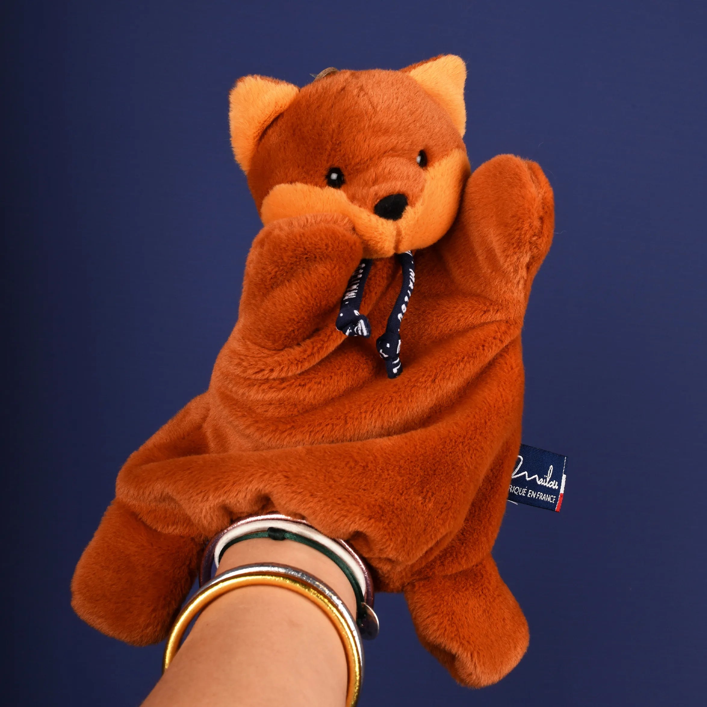 Doudou marionnette Renard tout doux - Origine Bretagne