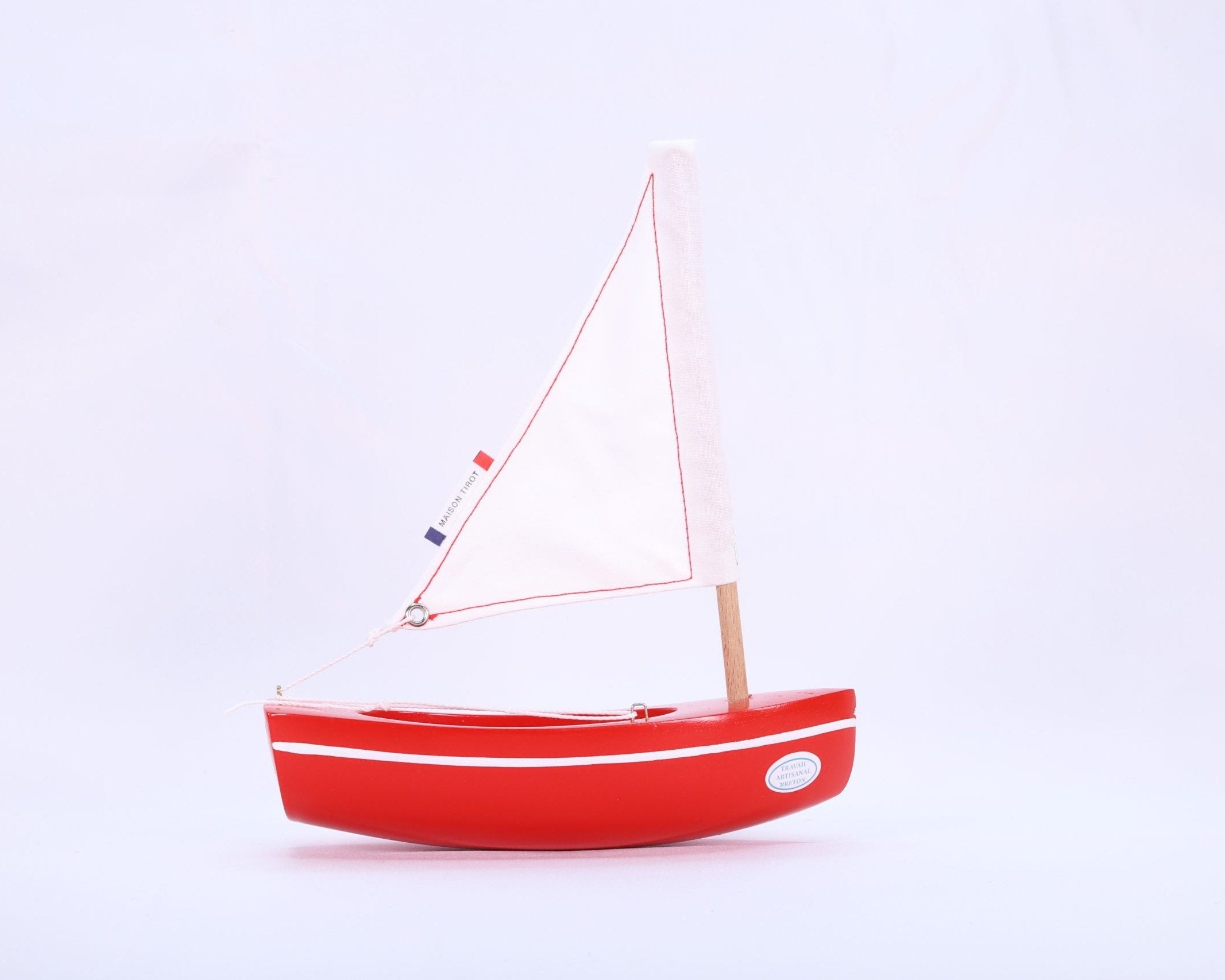 Bateau bois enfant rouge