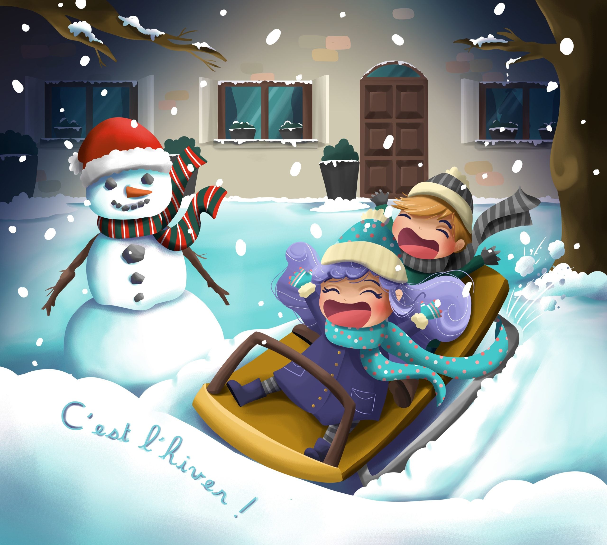 Livre Illustré Lila Fête Noël : Bébé Signe - Made in France