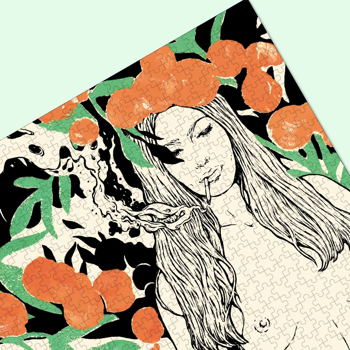 Détail du puzzle 1000 pieces Amoureuse par été 1981 fabriqué en France