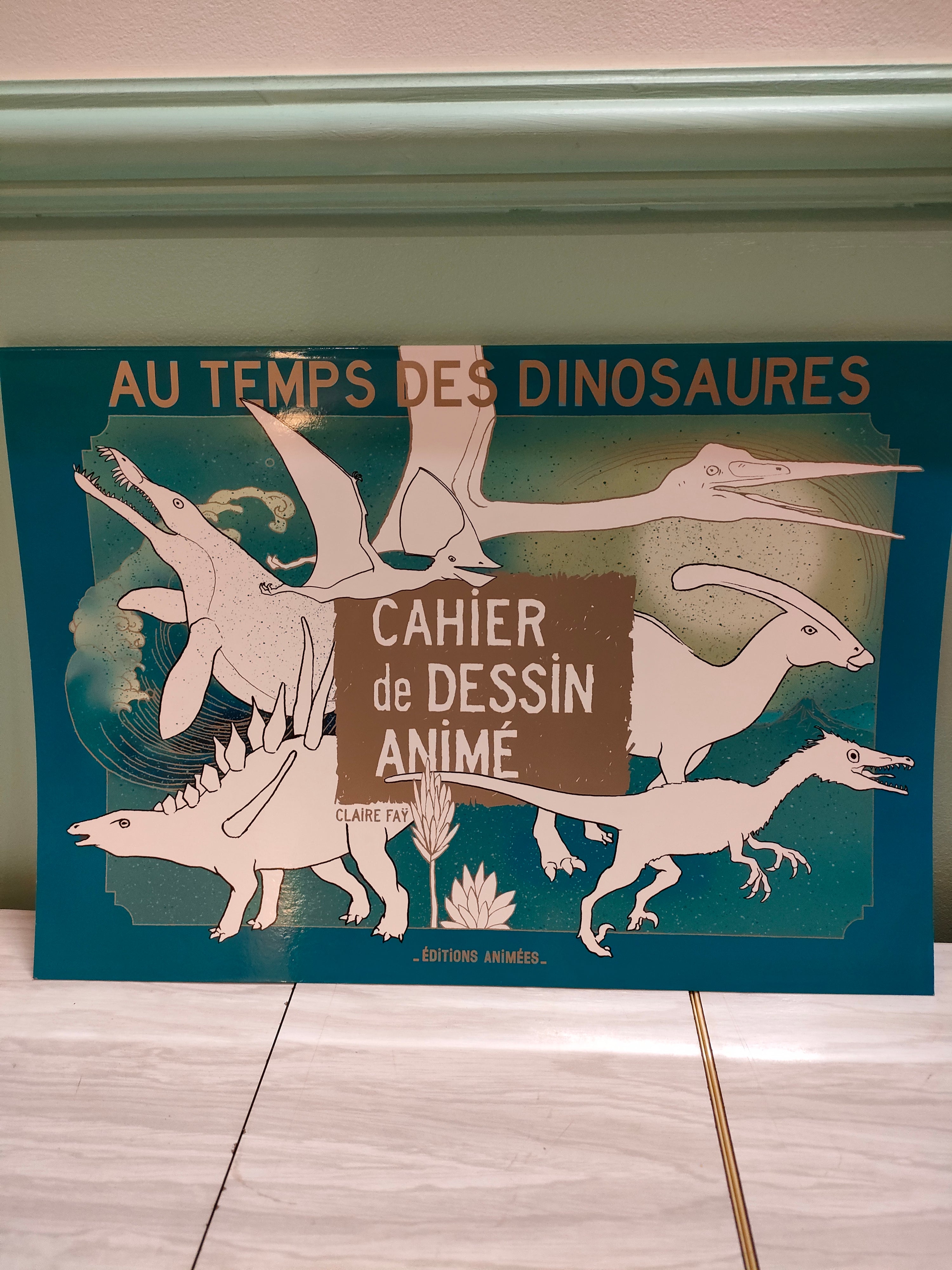 Cahier de coloriage animé au temps des Dinosaures - Made in France - Editions Animées