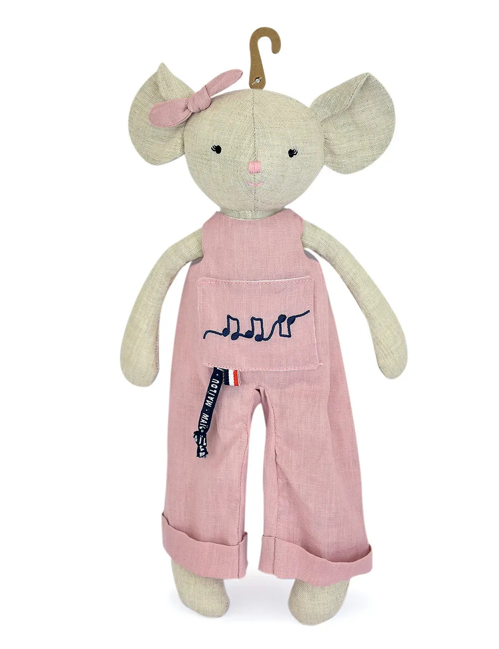 Peluches Perlipopette en lin naturel - couleur au choix