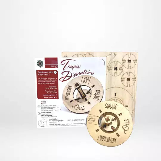 Cardkit 3D Toupie divinatoire en bois - Made in France