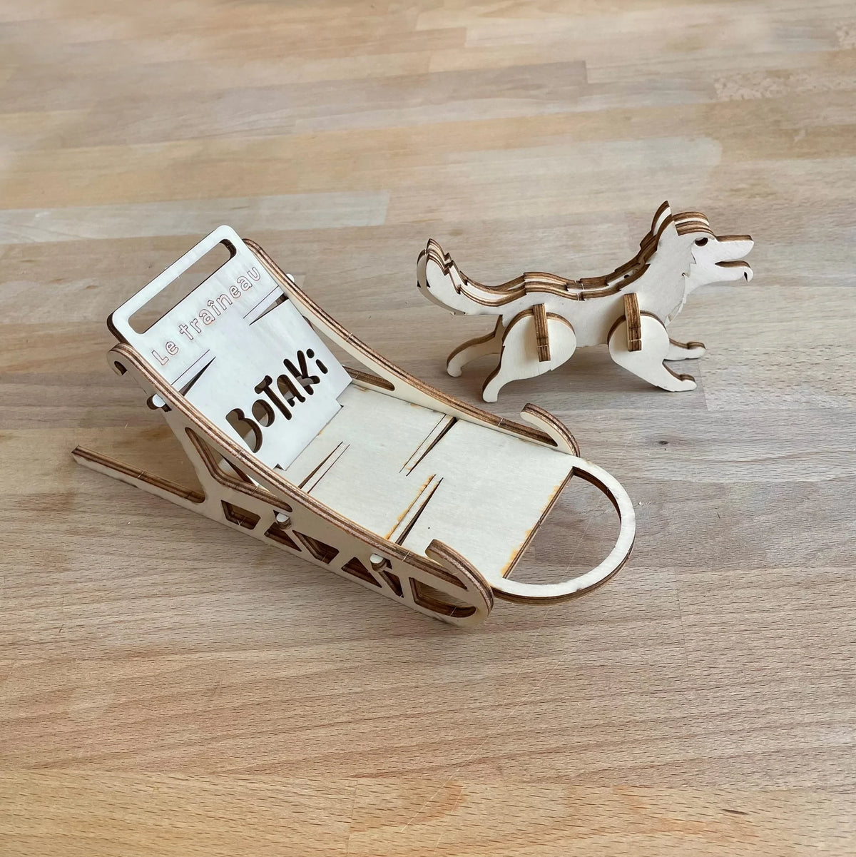 Kit Grand Nord Attelage de chien de traîneau de Noël - Made in France - Botaki