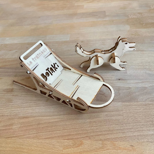 Kit Grand Nord Attelage de chien de traîneau de Noël - Made in France - Botaki