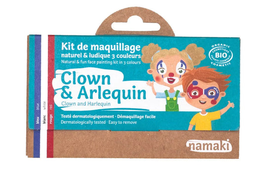 Kit maquillage BIO enfant 3 couleurs - Clown & Arlequin