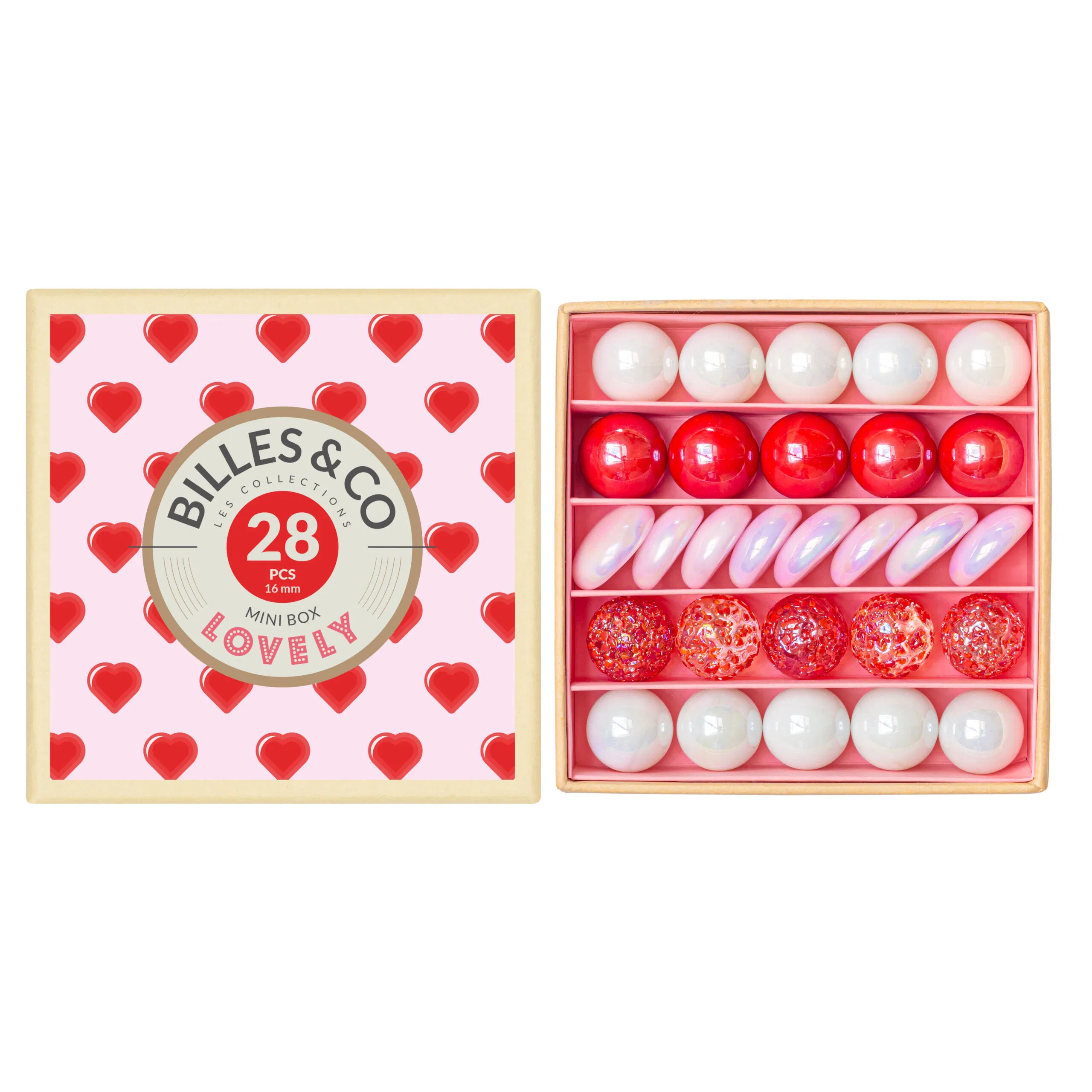 Boîte de billes de collection Lovely - Billes & Co